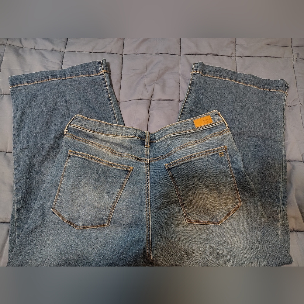Crown And Ivy Wide Leg Cropped Denim Jeans Sz 14R